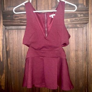 Charlotte Russe Medium Red Top w/ cutouts